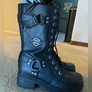 Harley Davidson, leather riding boots